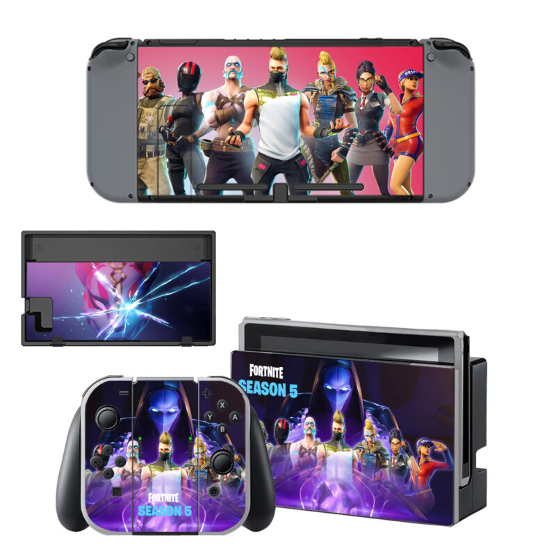 Fortnite Season 5 Decal Cover For Nintendo Switch & Nintendo Switch OLED Design 5