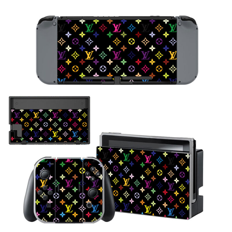 Louis Vuitton Color Pattern Decal Cover For Nintendo Switch & Nintendo Switch OLED