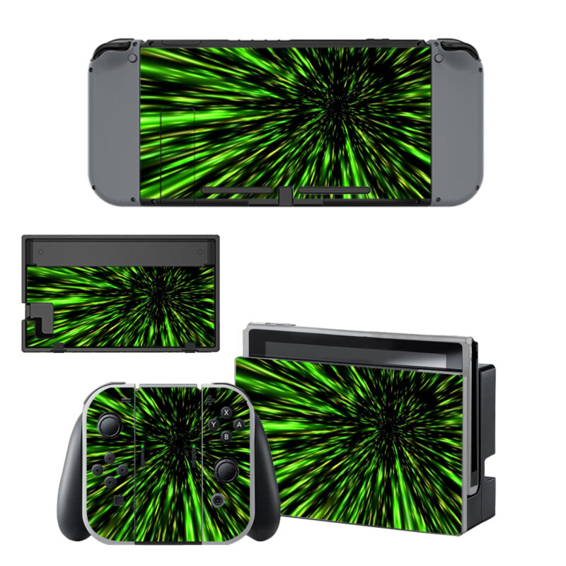 Green Warp Speed Skin Sticker For Nintendo Switch & Nintendo Switch OLED