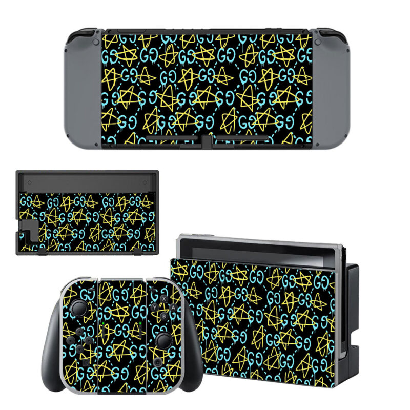 Gucci Ghost Pattern Decal Cover For Nintendo Switch & Nintendo Switch OLED