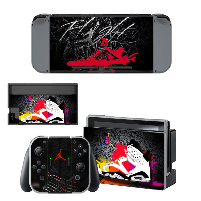 Jordan Flight Shoes Skin Sticker For Nintendo Switch & Nintendo Switch OLED