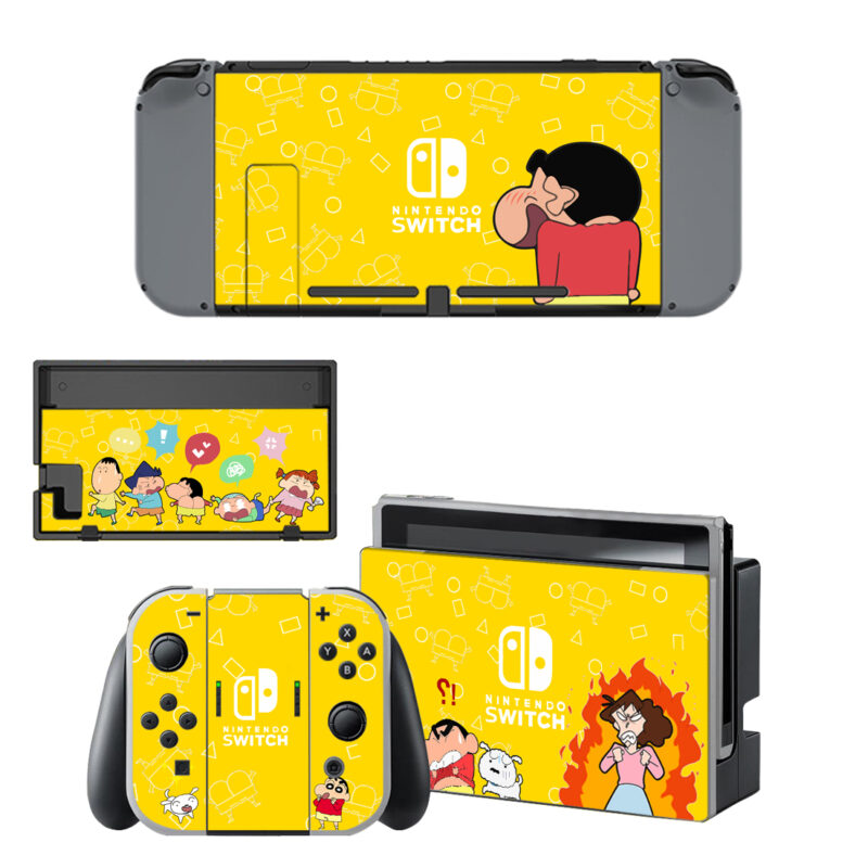 Yellow Shinchan Skin Sticker For Nintendo Switch & Nintendo Switch OLED