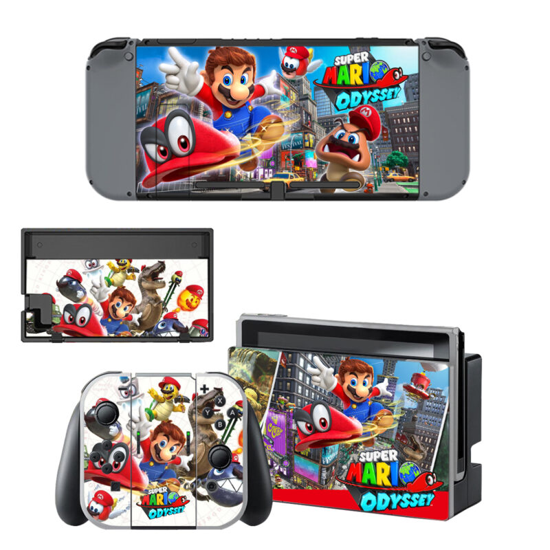 Super Mario Odyssey Skin Sticker For Nintendo Switch & Nintendo Switch OLED Design 3