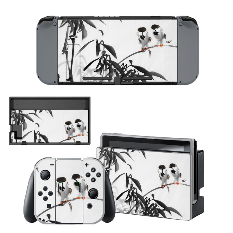 Guohua Chinese Bird Painting Skin Sticker For Nintendo Switch & Nintendo Switch OLED