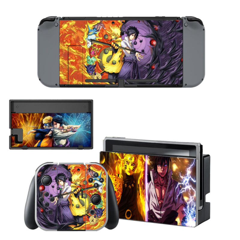 Naruto and Sasuke Skin Sticker For Nintendo Switch & Nintendo Switch OLED