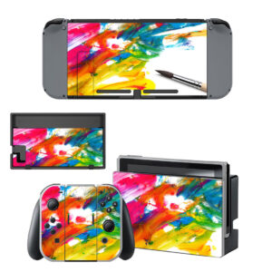 Bright Colors Painting With Brush Skin Sticker For Nintendo Switch & Nintendo Switch OLED