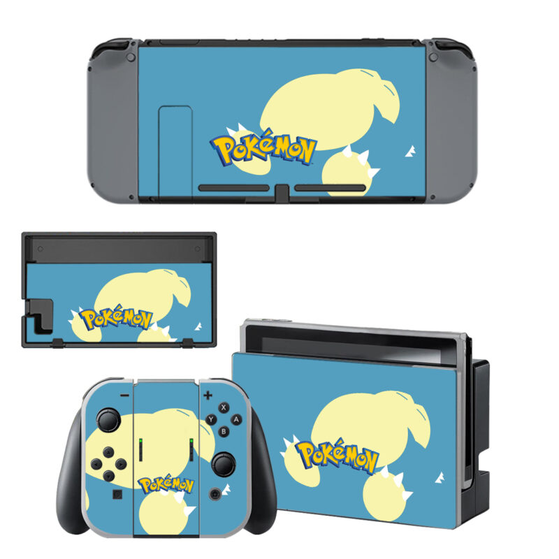 Pokemon Snorlax Skin Sticker For Nintendo Switch & Nintendo Switch OLED Design 1