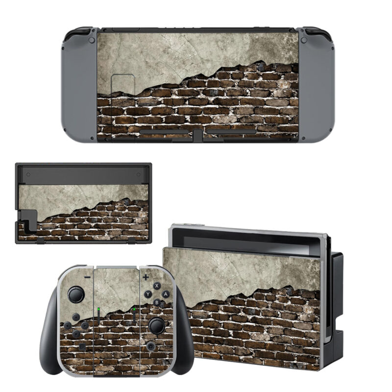 Old Brick Wall Decal Cover For Nintendo Switch & Nintendo Switch OLED