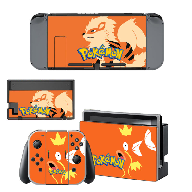 Pokemon Arcanine And Magikarp Skin Sticker For Nintendo Switch & Nintendo Switch OLED