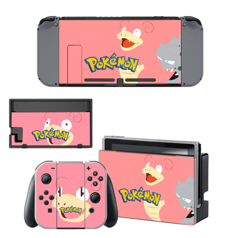 Pokemon Slowbro Skin Sticker For Nintendo Switch & Nintendo Switch OLED