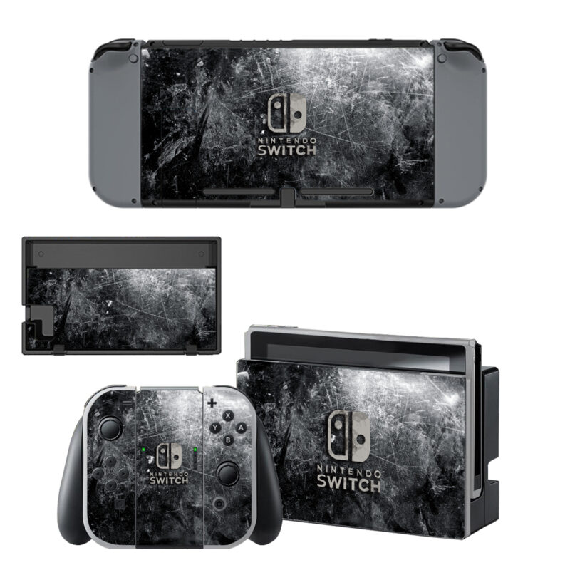 Black Stone Texture Decal Cover For Nintendo Switch & Nintendo Switch OLED