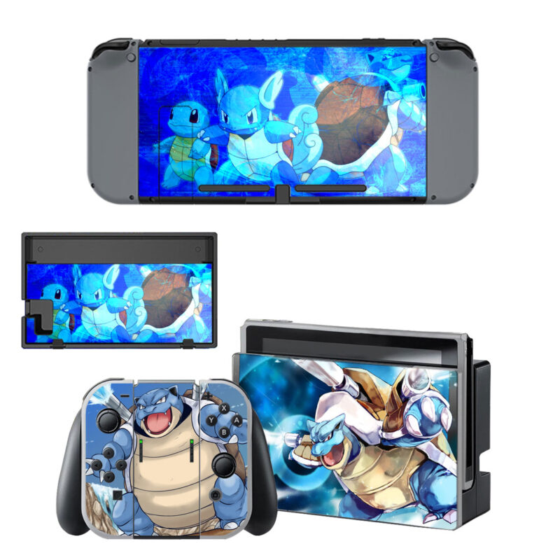 Pokemon Squirtle Evolution Skin Sticker For Nintendo Switch & Nintendo Switch OLED