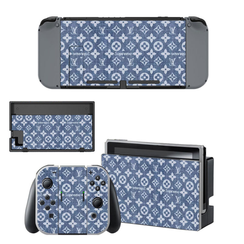 Supreme Blue Pattern Decal Cover For Nintendo Switch & Nintendo Switch OLED