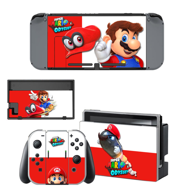 Super Mario Odyssey Skin Sticker For Nintendo Switch & Nintendo Switch OLED Design 6