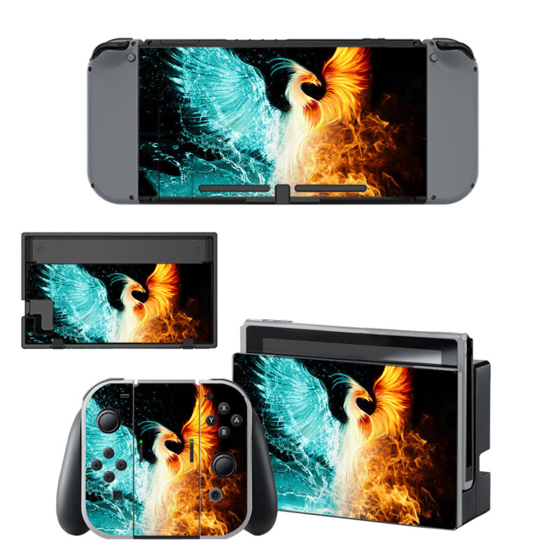 Ice And Fire Bird Decal Cover For Nintendo Switch & Nintendo Switch OLED