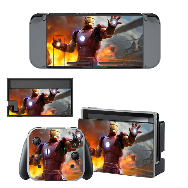 Iron Man Skin Sticker For Nintendo Switch & Nintendo Switch OLED Design 3