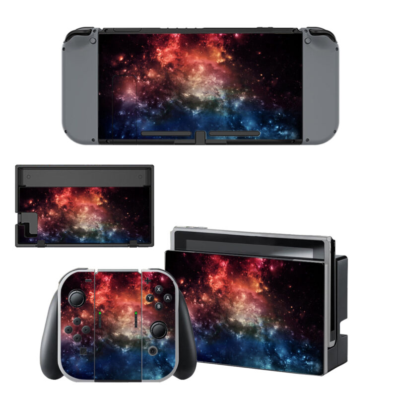 Blue And Red Space Decal Cover For Nintendo Switch & Nintendo Switch OLED