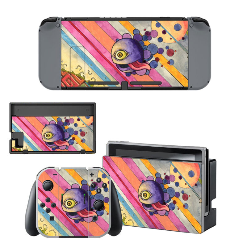 One Eyed Monster Psychedelic Painting Decal Cover For Nintendo Switch & Nintendo Switch OLED