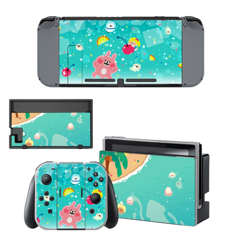 Kanahei And Usagi Pattern Decal Cover For Nintendo Switch & Nintendo Switch OLED Design 6