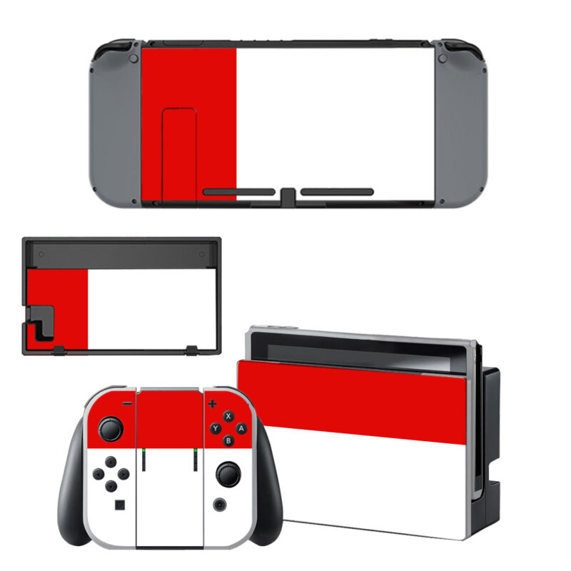 Red And White Decal Cover For Nintendo Switch & Nintendo Switch OLED