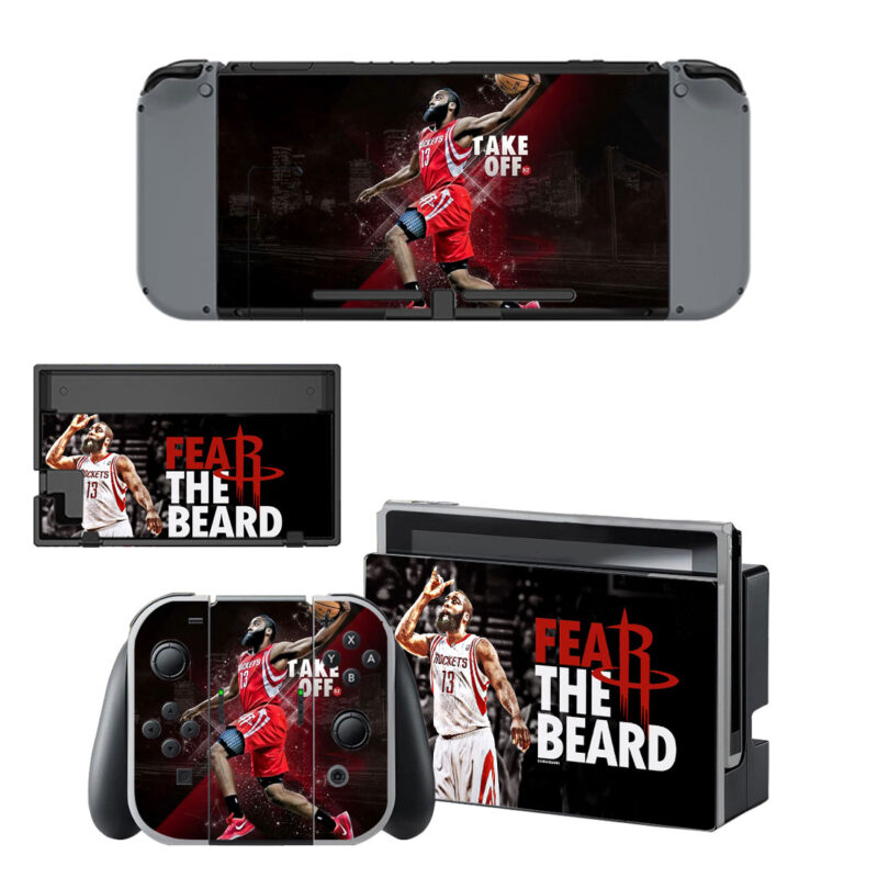 James Harden Fear The Beard Skin Sticker For Nintendo Switch & Nintendo Switch OLED