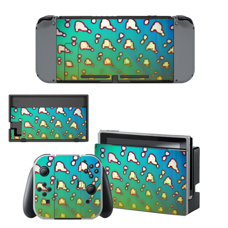 Seamless Chicken Leg Vector Pattern Decal Cover For Nintendo Switch & Nintendo Switch OLED