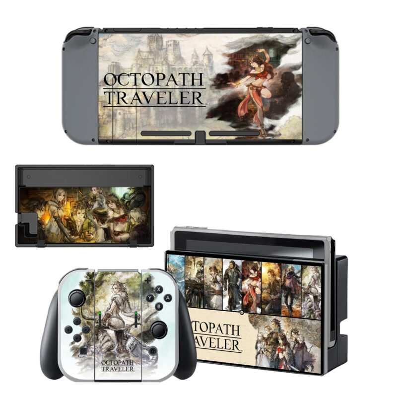 Octopath Traveler Decal Cover For Nintendo Switch & Nintendo Switch OLED Design 4