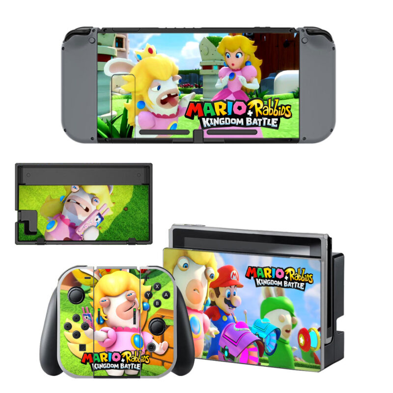 Mario + Rabbids Kingdom Battle Decal Cover For Nintendo Switch & Nintendo Switch OLED Design 2