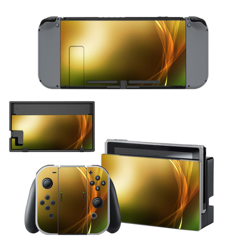 Gold Colorful Decal Cover For Nintendo Switch & Nintendo Switch OLED