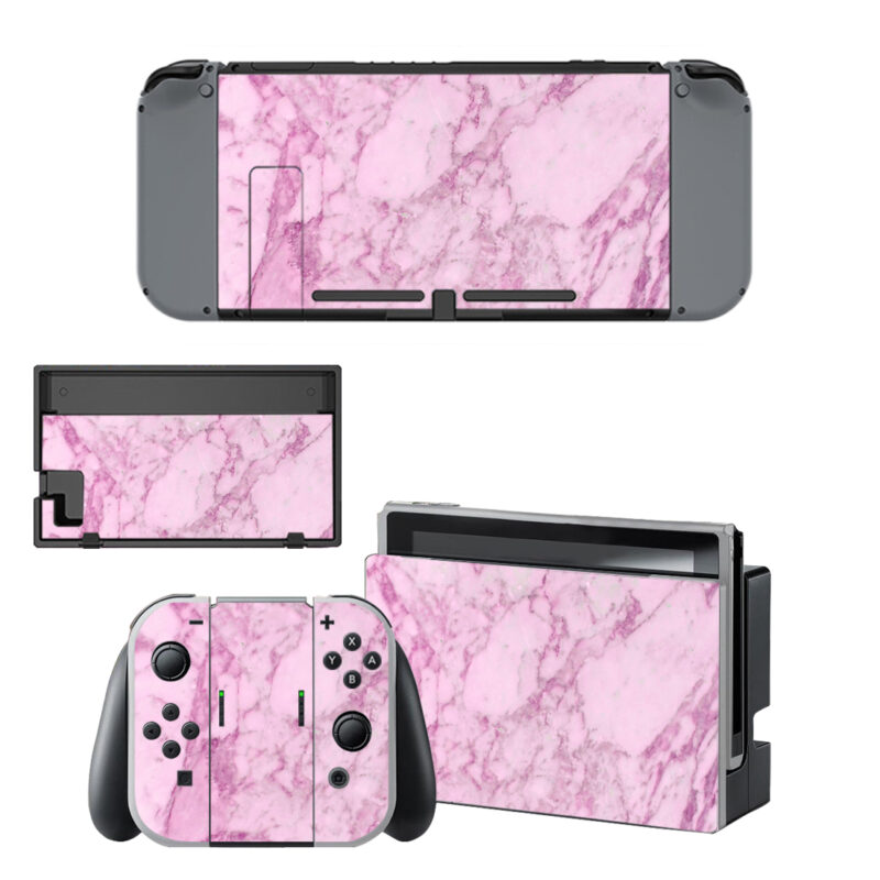 Pink Marble Skin Sticker For Nintendo Switch & Nintendo Switch OLED
