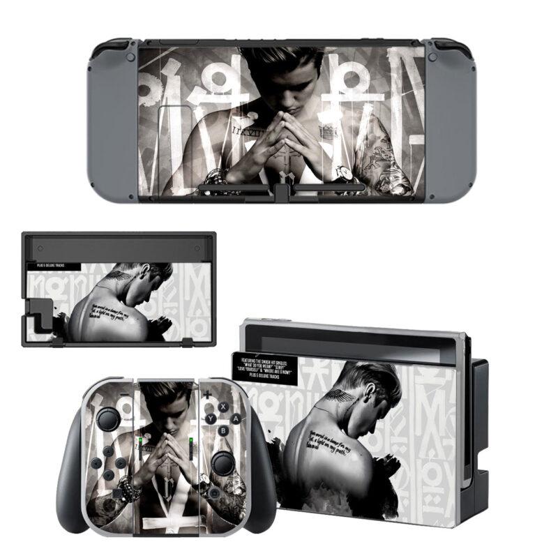 Justin Bieber Tattoo Skin Sticker For Nintendo Switch & Nintendo Switch OLED