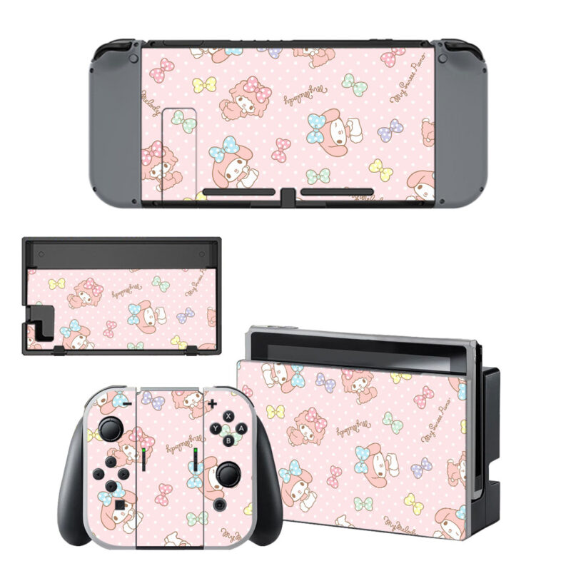 My Melody Pattern Skin Sticker For Nintendo Switch & Nintendo Switch OLED