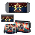 Captain Marvel Skin Sticker For Nintendo Switch & Nintendo Switch OLED Design 3