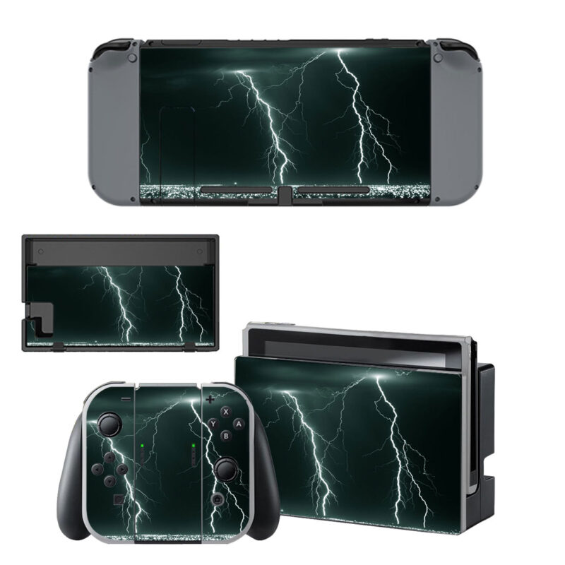 Lightning On Night Sky Decal Cover For Nintendo Switch & Nintendo Switch OLED