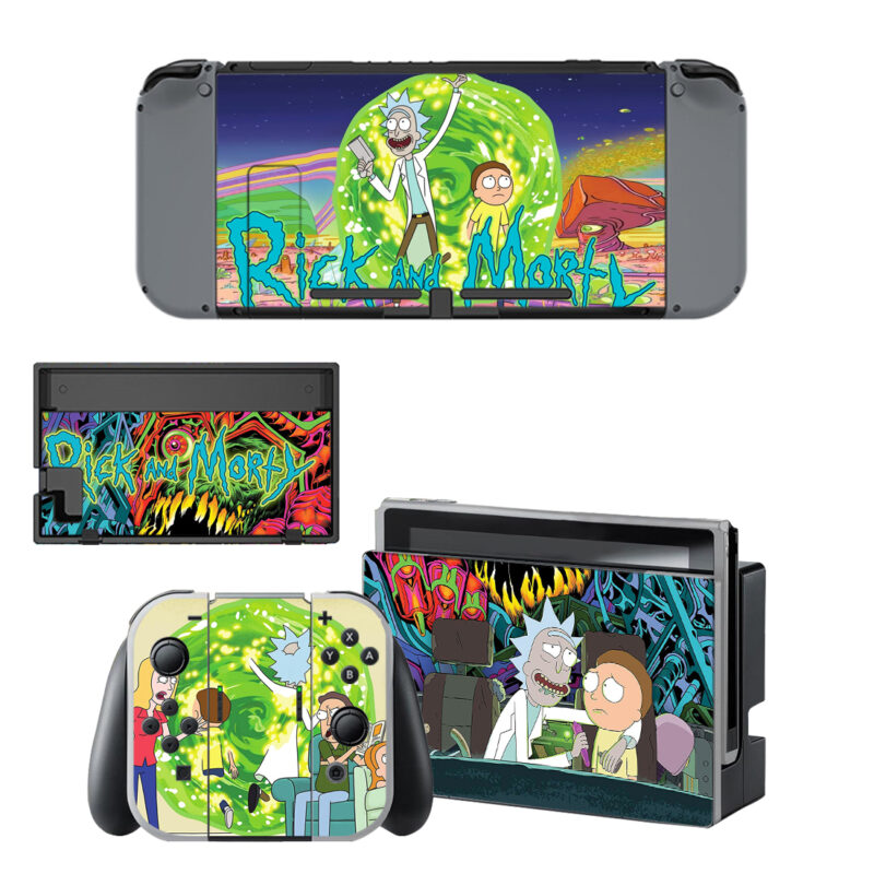 Rick And Morty Skin Sticker For Nintendo Switch OLED & Nintendo Switch Design 1