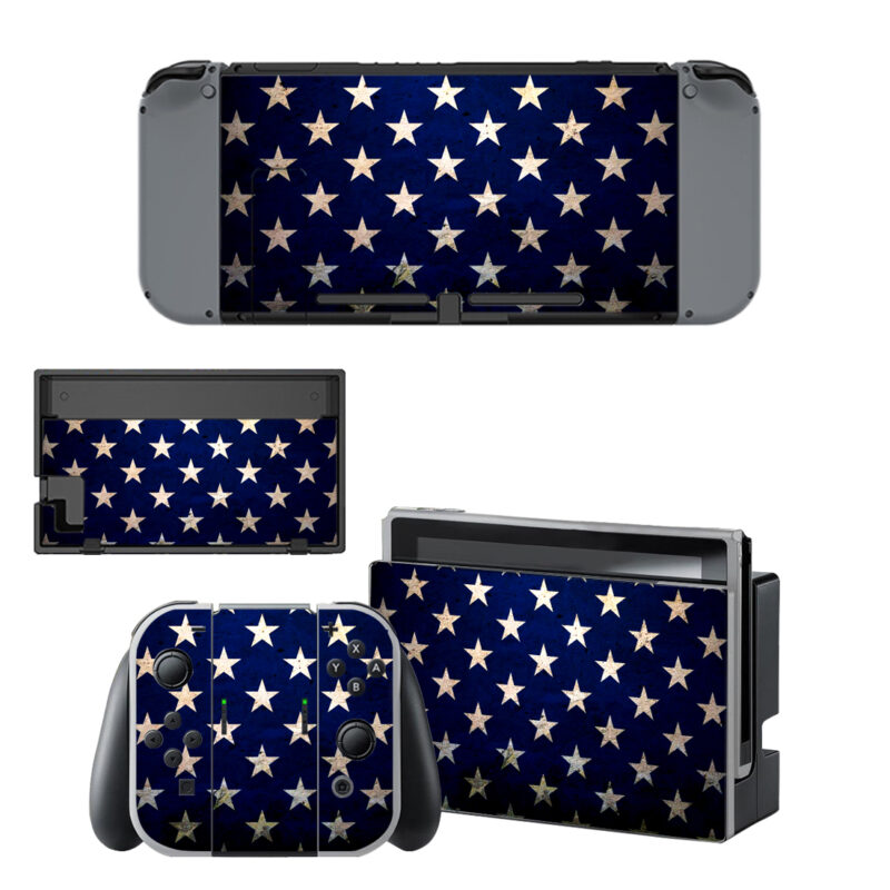 Dark Blue Star Pattern Decal Cover For Nintendo Switch & Nintendo Switch OLED