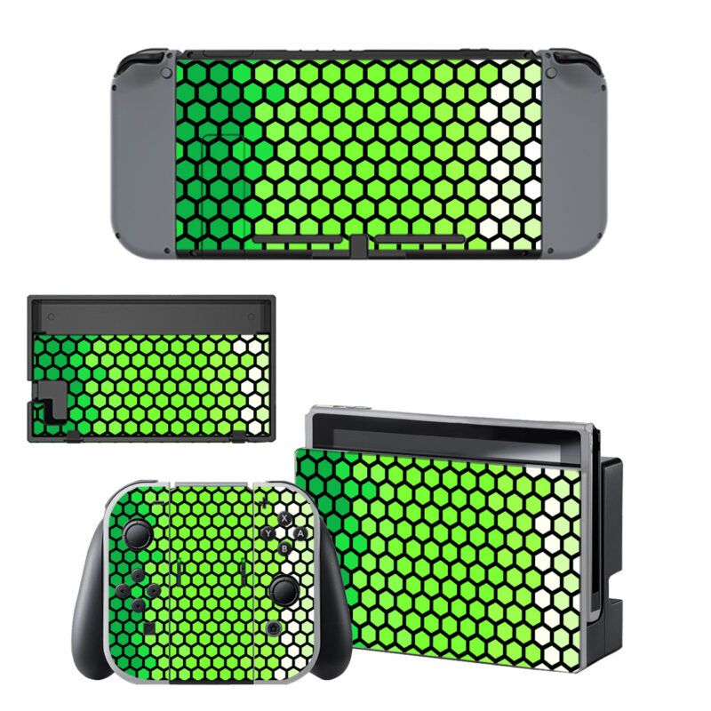 Green Honeycomb Texture Decal Cover For Nintendo Switch & Nintendo Switch OLED