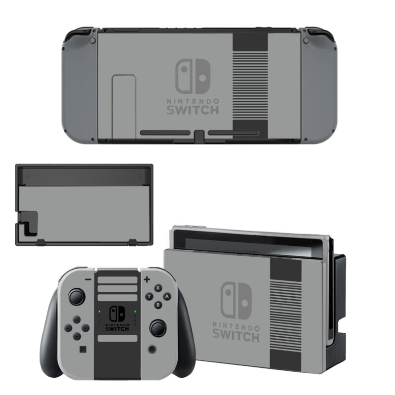 Black And Gray Color Decal Cover For Nintendo Switch & Nintendo Switch OLED