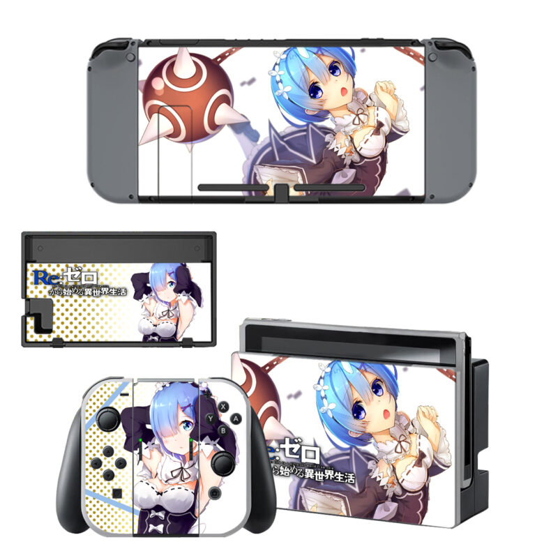 Re Zero Starting Life in Another World Decal Cover For Nintendo Switch & Nintendo Switch OLED Design 2