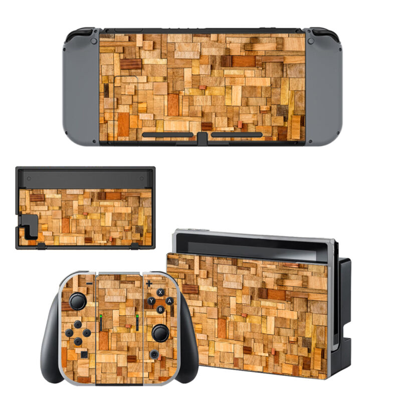 Wooden Floor Pattern Vector Art Decal Cover For Nintendo Switch & Nintendo Switch OLED