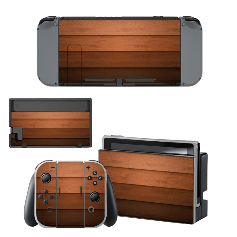 Brown Wood Texture Decal Cover For Nintendo Switch & Nintendo Switch OLED