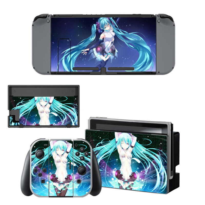 Hatsune Miku Skin Sticker For Nintendo Switch & Nintendo Switch OLED Design 1