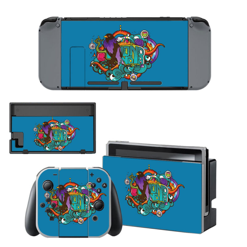 Jared Nickerson Multicolored Graphic Art Decal Cover For Nintendo Switch & Nintendo Switch OLED