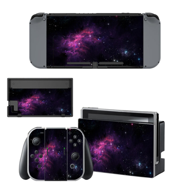 Purple Galaxy Skin Sticker For Nintendo Switch & Nintendo Switch OLED