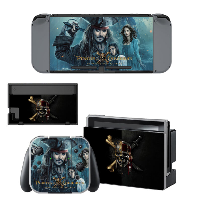 Pirates Of The Caribbean Dead Men Tell No Tales Decal Cover For Nintendo Switch & Nintendo Switch OLED Design 1