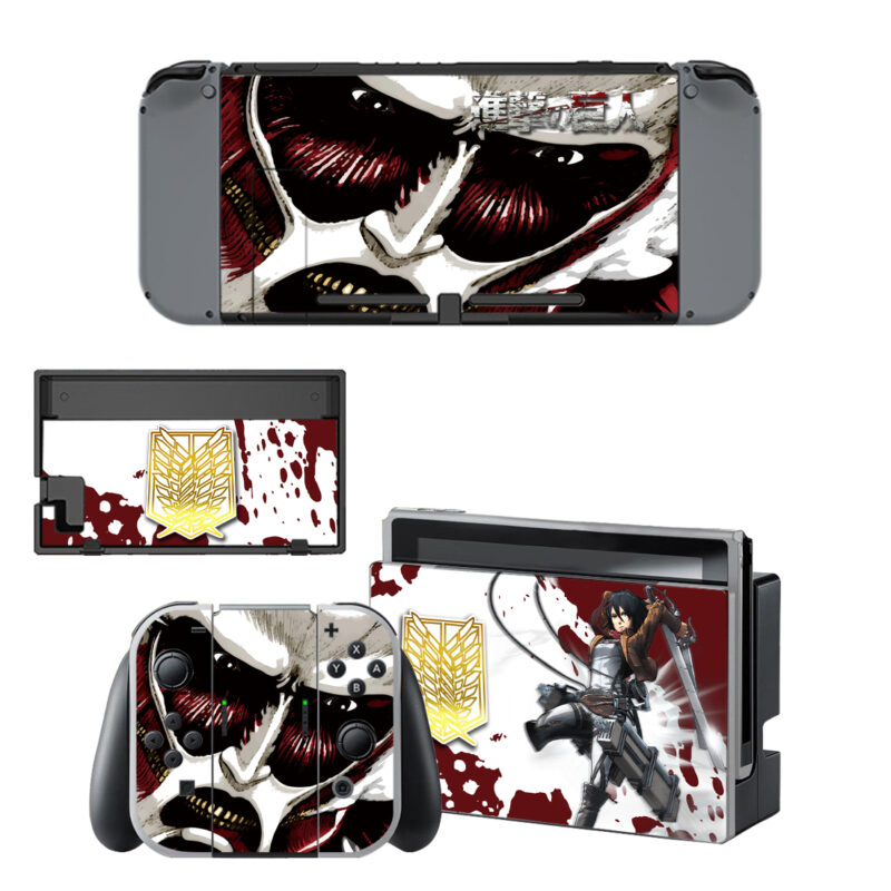 Attack On Titan Skin Sticker For Nintendo Switch & Nintendo Switch OLED Design 4