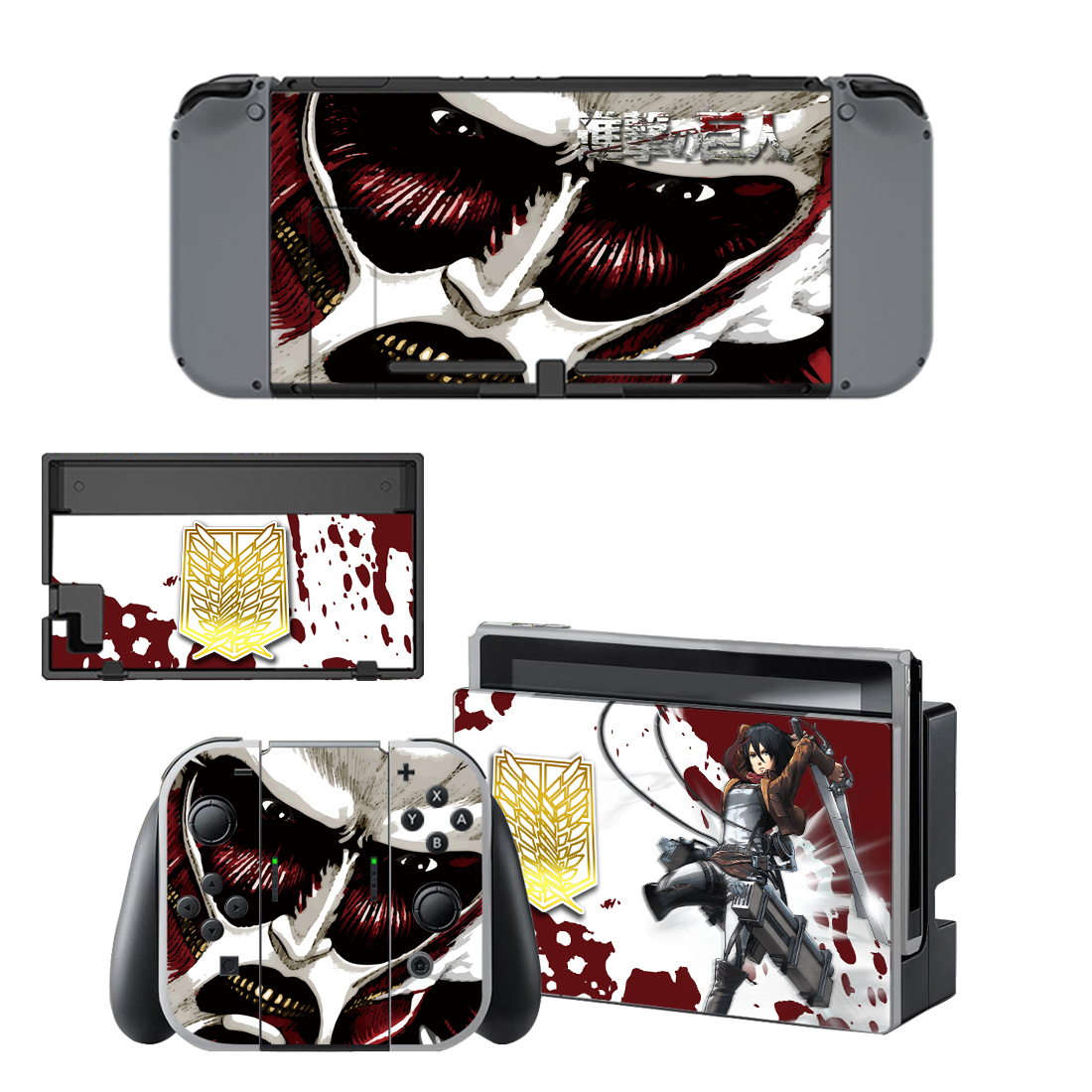 Attack On Titan Skin Sticker For Nintendo Switch & Nintendo Switch OLED Design 4