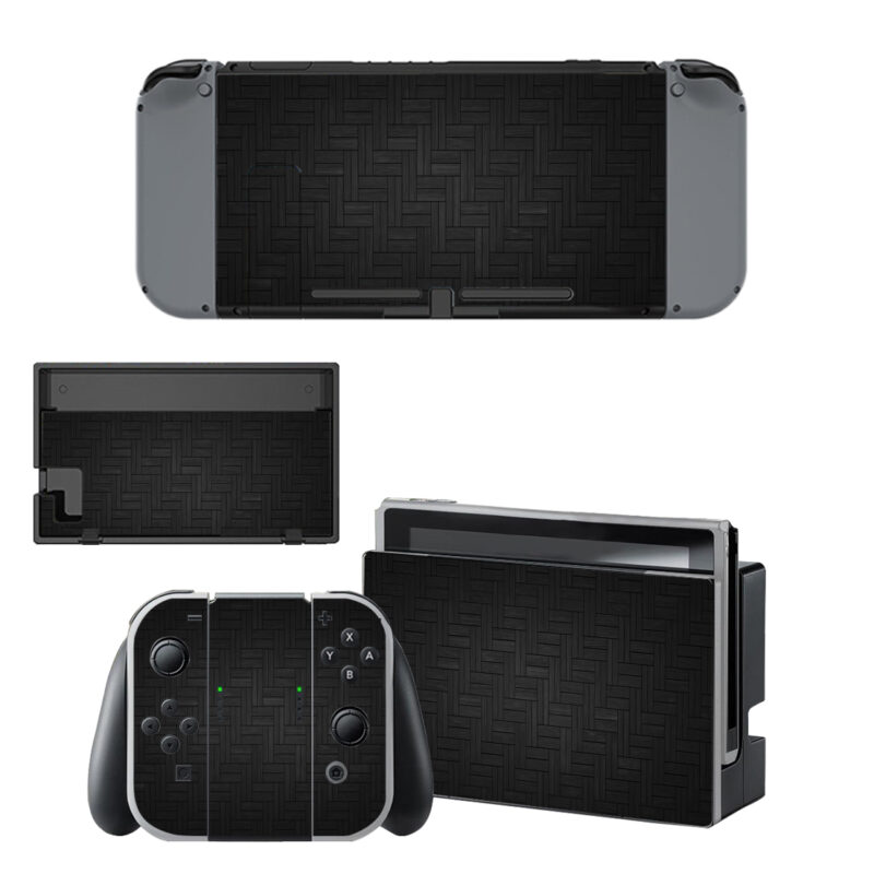 Black Seamless Subway Tile Pattern Decal Cover For Nintendo Switch & Nintendo Switch OLED