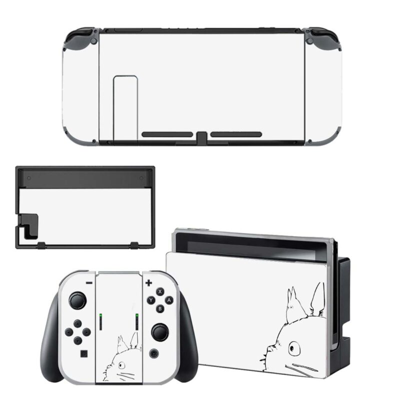 Black And White Totoro Skin Sticker For Nintendo Switch OLED & Nintendo Switch