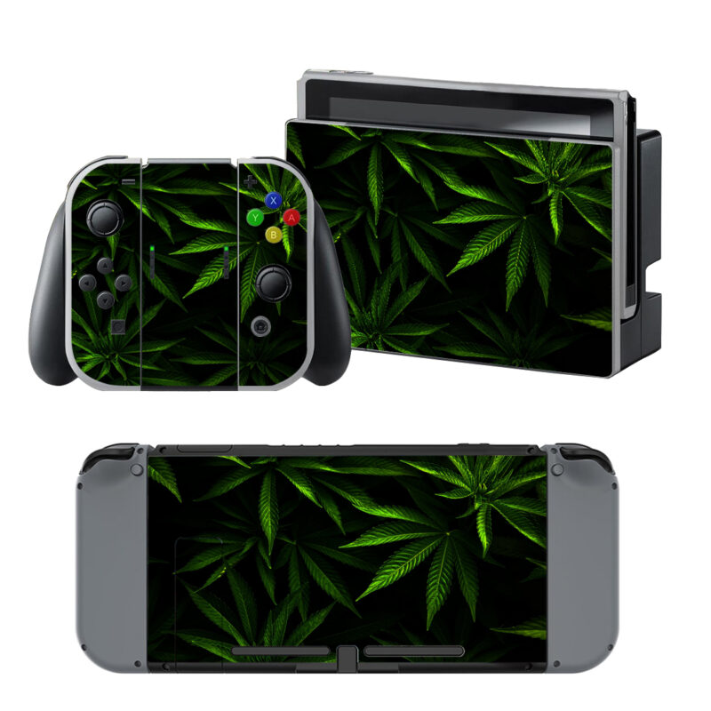 Cannabis Leaves Decal Cover For Nintendo Switch & Nintendo Switch OLED
